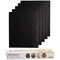 5-Pack Non Stick Reusable Oven Liners, Black Heavy Duty Heat Resistant Mats 15.7"x19.7"